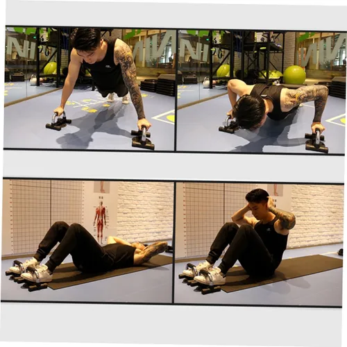 Miniatura 7 de Push up Stand Dip Bar Pull up Bar er Fitness Gimnasio Aros Barra de levantamiento de pesas Barra Tire abajo de la máquina de remo Negro