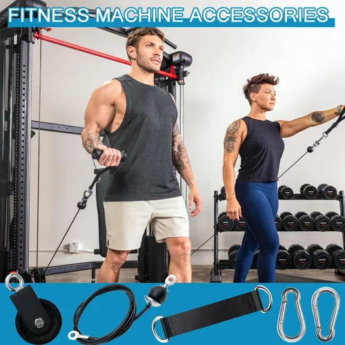 Miniatura 5 de Polea de cable de rotación de 360 grados, silenciosa, inoxidable, 3.54 pulgadas, 330 libras, carga de trabajo para equipo de gimnasio, tendedero