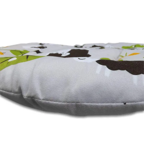 Miniatura 3 de Twoworld Cojín para silla alta, cojín grueso grande para silla alta de bebé, funda transpirable (oveja gris)