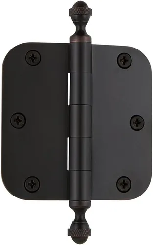Miniatura 53 de Grandeur Hardware 824304 Bisagra residencial con punta de bellota de 3.5 pulgadas con esquinas de radio de 5/8 pulgadas en peltre antiguo