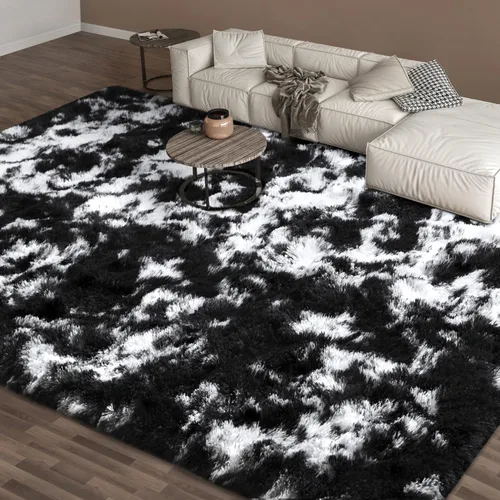 Miniatura 69 de EVOIONOS - Alfombra redonda gris para dormitorio, 5x5 pies; alfombras circulares suaves y esponjosas para sala de estar, alfombras de felpa peludas