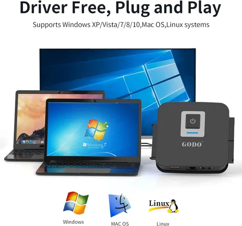 Miniatura 6 de GODO SATA/IDE to USB 3.0 Adapter,IDE Hard Drive Adapter Kit, Cable Converter for 2.5/3.5 inch and SATA HDD/SSD,5.25 CD-ROM/DVD-ROM,Include 12V/2A