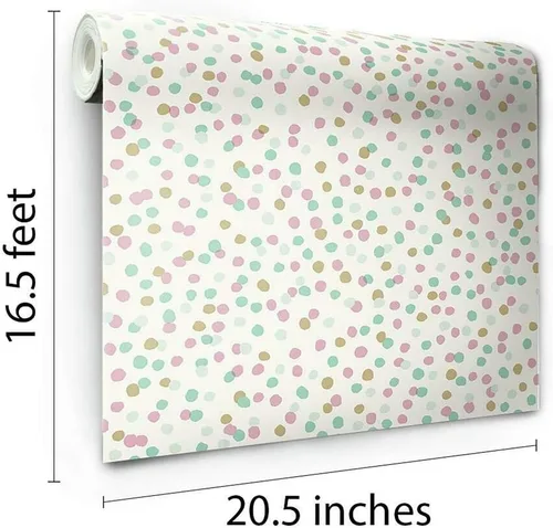 Miniatura 5 de RoomMates RMK3504WP Papel tapiz de confeti rosa y azul con purpurina