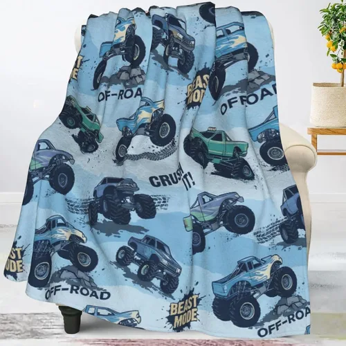 Miniatura 9 de Perinsto Manta de Monster Trucks, ultra suave y cálida para todas las estaciones, manta decorativa de forro polar para niños, regalos para niños