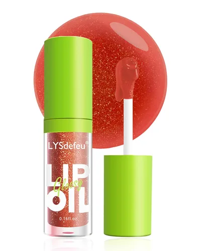 Miniatura 13 de Aceite labial LYSdefeu - 1 unidad con cabezal de cepillo grande, aceite de brillo de labios rosa hidratante, brillo labial transparente brillante