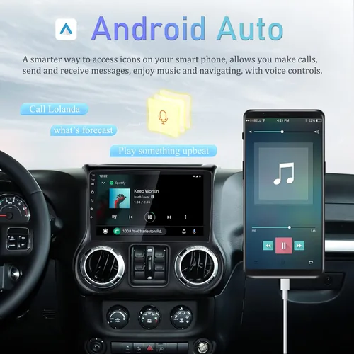 Miniatura 3 de Android 13 Radio de coche para Jeep Wrangler 2015 2016 2017 con Carplay y Android Auto 10.1 pulgadas pantalla táctil estéreo de coche con cámara