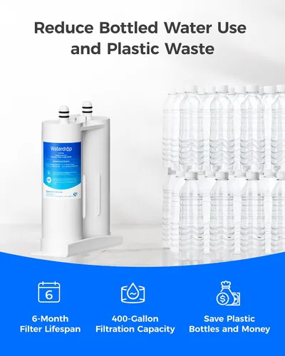 Miniatura 9 de Waterdrop Repuesto para filtro de agua para refrigerador EWF01®, FC-300, FC300, EFF-6018A, 241988703, 3 filtros (el paquete puede variar)