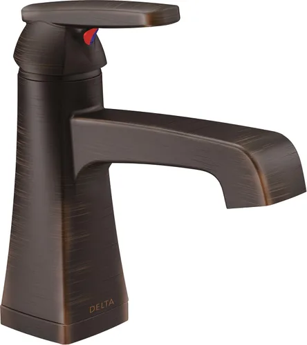 Delta Grifo de baño Ashlyn Bronze para baño, grifo de baño de un solo agujero, mango único, tecnología de sello de diamante, ensamblaje de drenaje
