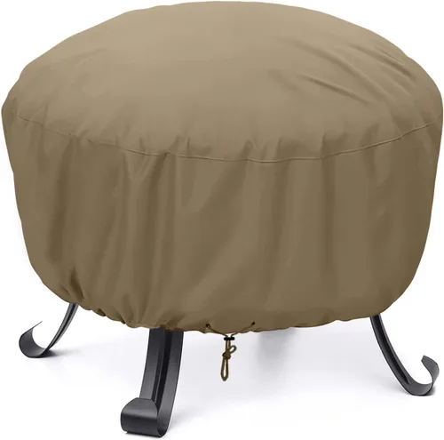 Miniatura 9 de SunPatio Funda para hoguera, resistente al agua, redonda, para mesa de fuego de patio, con cordón ajustable, redonda de 45 pulgadas de profundidad x