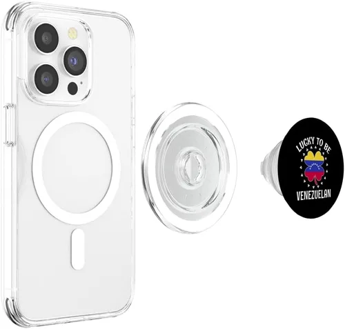 Miniatura 4 de Lucky To Be Venezuelan Shamrock Proud Venezuela Roots PopSockets MagSafe PopGrip for iPhone