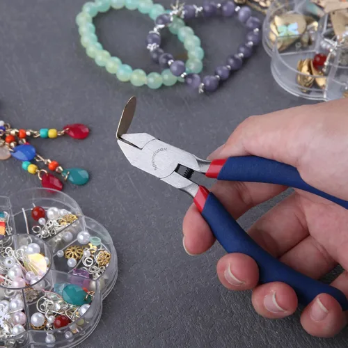 Miniatura 7 de SPEEDWOX Mini alicates de punta plana de 5 pulgadas, mordazas anchas, pico de pato pequeño, joyería de precisión, reparación fina, cuentas