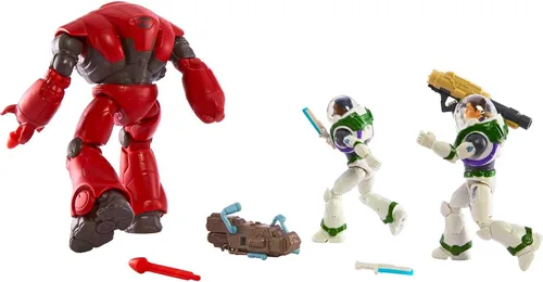 Miniatura 4 de Mattel Disney Pixar Lightyear Set con 3 figuras de acción, Space Rangers vs Robots Clash Pack con Buzz Lightyear, Izzy Hawthorne y Zyclops, escala