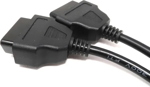 Miniatura 6 de Cable divisor OBD2 en Y, adaptador macho de 16 pines a hembra doble, cable resistente de 24 AWG, conexión de dispositivo doble, enchufe de ángulo