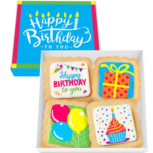 Miniatura 6 de Cesta de regalo de galletas de feliz aniversario, paquete de 4 para hombres, mujeres, esposa, marido, boda, compromiso, sin frutos secos, Kosher