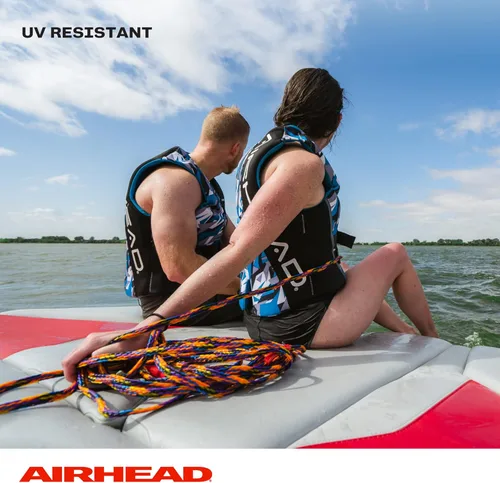 Miniatura 5 de Airhead 1-6 Person Tow Rope for Towable Tubes, Heavy Duty Boat Towline for Tubing, UV Resistant 16 Strand Polypropylene with Rope Keeper, up to