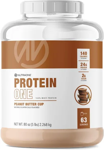 Miniatura 9 de NutraOne ProteinOne Whey Protein Promueve la recuperación y desarrolla músculo con un batido de proteínas en polvo para hombres y mujeres