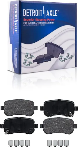 Miniatura 10 de Detroit Axle - Pastillas de freno traseras para Honda Odyssey 2011-2017 Pilot 2007-2013 MDX 2010-2013 ZDX 2010-2013 Pastillas de freno de cerámica