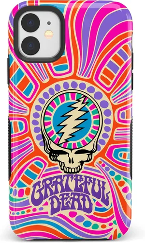 Funda Casely para iPhone 11 | Arte del Caos | Calavera de Grateful Dead | Diseño Protector Atrevido
