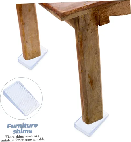 Miniatura 4 de STOBOK Cuñas de plástico para mesa, cuña de inodoro transparente, niveladoras de muebles, bloques ajustables, para bañera de hidromasaje