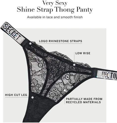 Miniatura 5 de Victoria's Secret Shine Strap - Ropa interior para mujer, colección muy sexy (XS-XL)