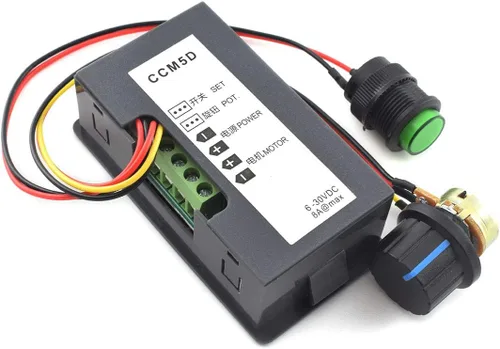 Miniatura 5 de SDTC Tech Controlador de velocidad del motor de 6V-30V 8A DC 6V 12V 24V PWM Interruptor de control de velocidad sin pasos Regulador de controlador
