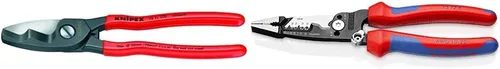 KNIPEX Tools - Juego de tijeras de cables y pelacables (8 pulgadas)