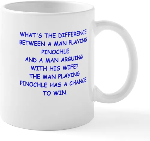 Miniatura 78 de CafePress Euchre Champ Mugs Taza de café de cerámica de 11 oz (11.0 fl oz)