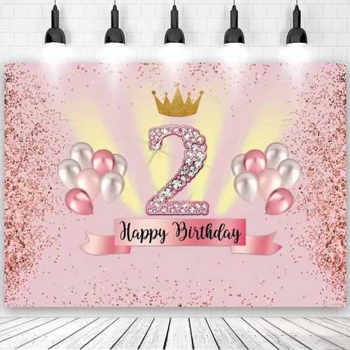 Miniatura 8 de Fondo azul para cabina de fotos de 2º cumpleaños para niños, decoración de fiesta de segundo cumpleaños, telón de fondo de fotografía para niños