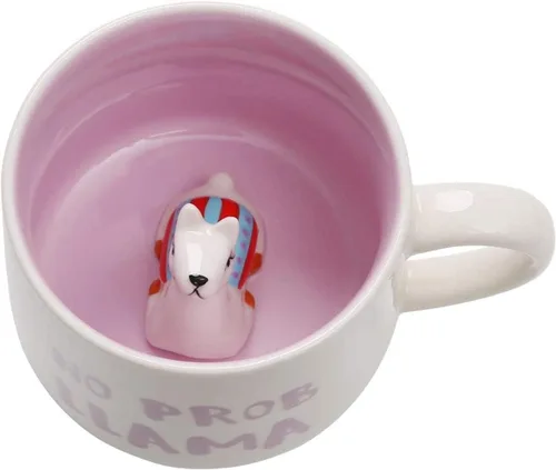 Miniatura 22 de Taza de café 3D con unicornio en el interior, linda figura de animal hecha a mano en cerámica, regalo para Navidad, cumpleaños o día de la madre