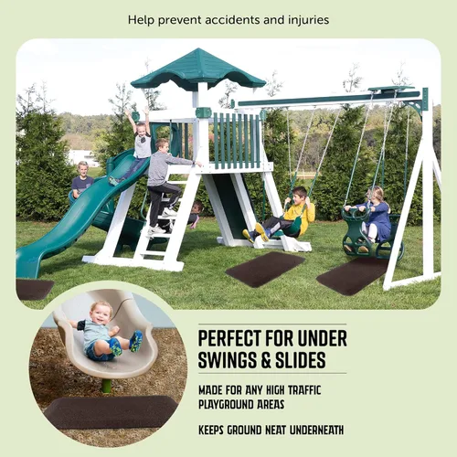 Miniatura 5 de Playsafer Alfombrilla de Goma de Seguridad para Parques Infantiles para Estructuras de Columpios y Toboganes - 1" de Grosor X 24" de Ancho X 40