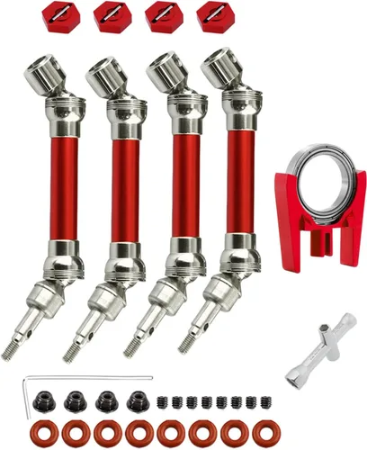 Eje de transmisión CVD Ejes y centro de transmisión Soporte de alta velocidad Pieza de actualización para 1/10 Arrma Senton Granite 3s Blx y Rojo -