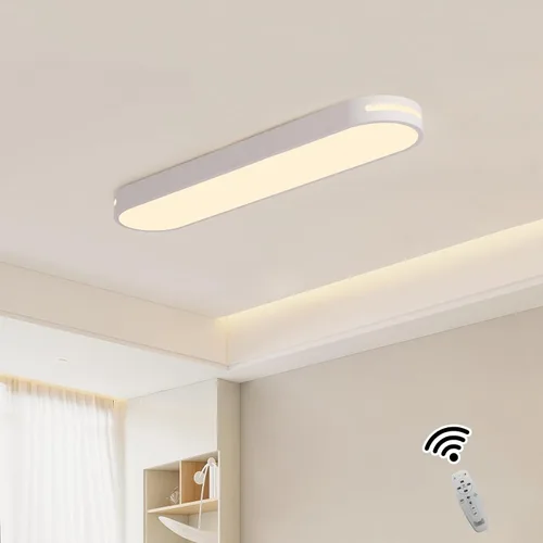 Miniatura 14 de Lámpara de techo lineal de 23.6 pulgadas, LED moderna de 40 W, lámpara de techo simple negra, iluminación de techo de perfil bajo para dormitorio