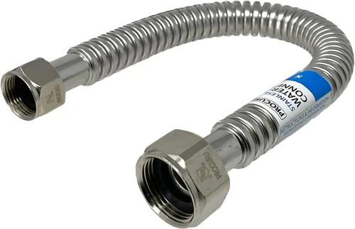 [1 unidad] PROCURU FIP de 1 pulgada x 1-1/4 pulgadas FIP x 18 pulgadas (1.5 pies), calentador de agua de acero inoxidable, certificado seguro