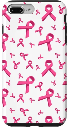 Miniatura 11 de iPhone 13 patrón de cinta rosa concientización del cáncer de mama mujeres caso de apoyo