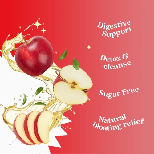 Miniatura 4 de Gomitas de vinagre de sidra de manzana sin azúcar, ideales para la digestión y una dieta saludable, sin gluten, sin jarabe de glucosa, gomitas ACV