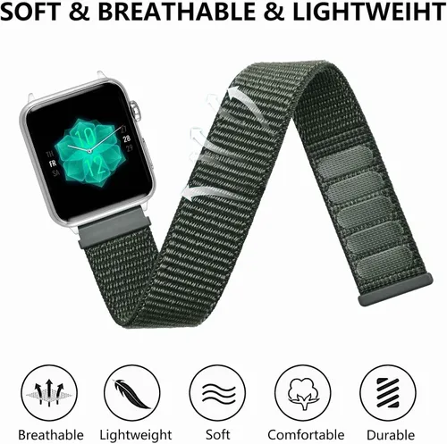 Miniatura 4 de ANNEFIT Correas deportivas de nailon para reloj, 2 paquetes de correas ajustables de liberación rápida de 0.630 in, 0.709 in, 0.748 in, 0.787 in