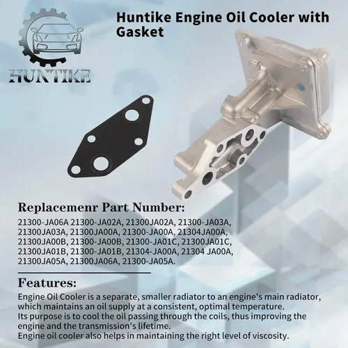 Miniatura 3 de 21300-JA06A Enfriador de aceite de motor con junta compatible con N-issan Rogue Altima Sentra 2.5L 2007-2013 21304-JA00A