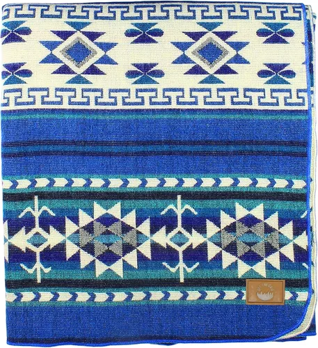 Manta azteca inca, tamaño Queen, manta King | Estilo bohemio navajo del suroeste de la India | Funda nativa para campamento, ropa de cama, sofá,