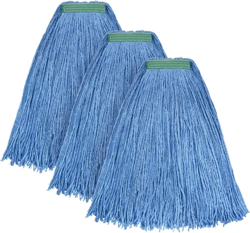 Miniatura 12 de Matthew Cleaning - Paquete de 3 trapeadores de algodón de 16 onzas, cuerda abierta de algodón, recambios de cuerda resistente, mezcla universal