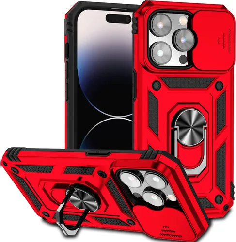 Miniatura 11 de Funda magnética compatible con iPhone 14 Pro de 6.1 pulgadas, funda magnética para iPhone 14 Pro con cubierta de cámara y soporte de grado militar