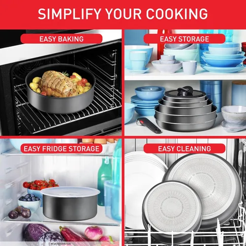 Miniatura 4 de Tefal Ingenio Daily Chef ON L7619402 - Juego de 20 sartenes antiadherentes, 22, 24, 26 y 11.0 in, cacerolas de 16, 18 y 7.9 in, tapas herméticas