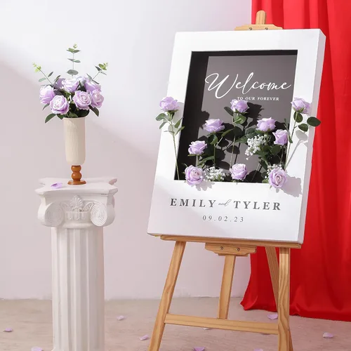 Miniatura 3 de Hawesome Rosas Falsas Flores Artificiales de Seda - 12 Piezas Rosas Moradas Artificiales Flores Falsas con Tallos para Hogar Boda Centro de Mesa