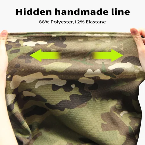 Miniatura 4 de Máscara facial de camuflaje militar, bandana, pasamontañas, capucha para hombres y mujeres, entrenamiento táctico, ciclismo, esquí, resistente al