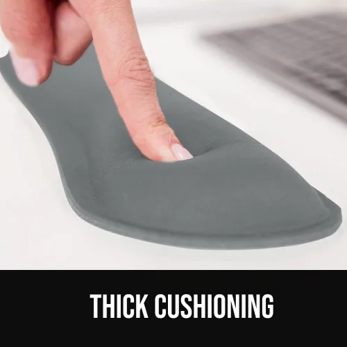 Miniatura 3 de Gorilla Grip - Reposamuñecas ergonómico de espuma viscoelástica de gel suave para teclado y mouse, antideslizante, para aliviar el dolor al Gris