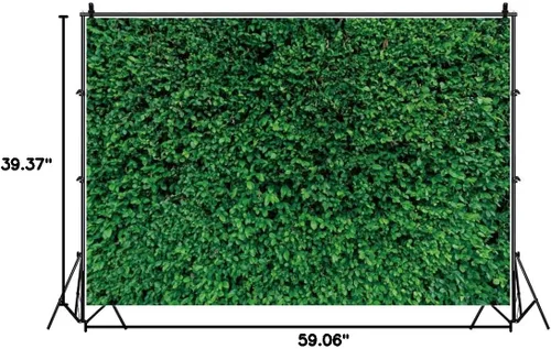Miniatura 7 de Fondo de fotografía de pared de hierba natural, Yeele de 5 x 3 pies, hojas verdes de primavera, telón de fondo verde, pancarta de cumpleaños, boda