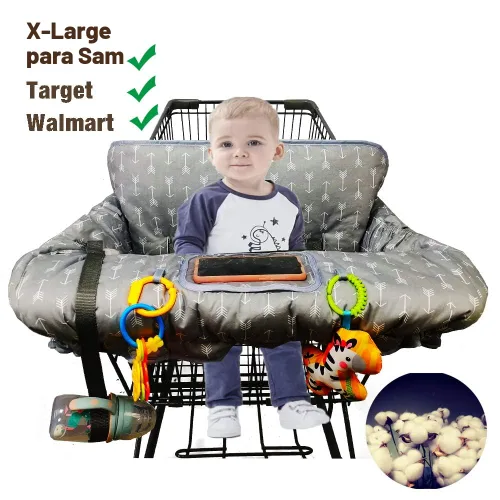 Miniatura 2 de ICOPUCA Funda para Carrito de Compras para Bebé Niño Niña, Diseño Antideslizante, Funda de Algodón para Silla Alta, Lavable a Máquina para Bebés