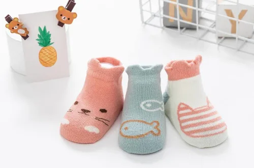 Miniatura 10 de Kisgyst 6 pares de calcetines de algodón antideslizantes para bebé, con suela antideslizante para recién nacido, niño y niña