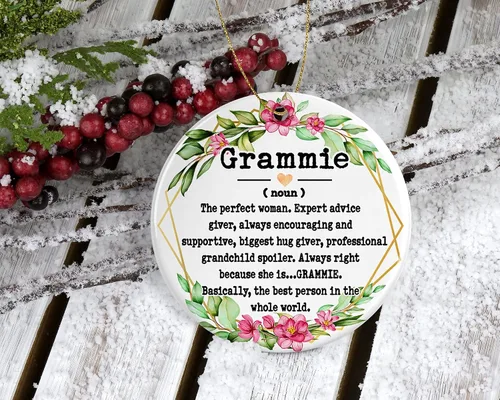 Miniatura 2 de Adorno de sustantivo Grammie – Adorno de Navidad para Grammie – Adorno del Día de la Madre – Regalos de Grammie – Definición de Grammie – Recuerdo