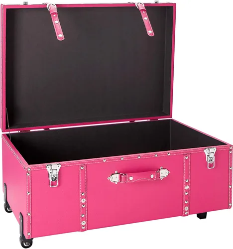 Miniatura 2 de DormCo Texture® Brand - Baúl con ruedas - Rosa cereza - Grande