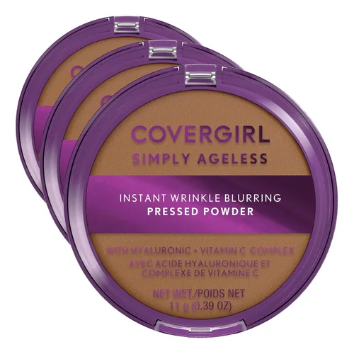 Miniatura 8 de COVERGIRL Simply Ageless - Polvo prensado difuminador instantáneo antiarrugas, Tawny, 0.39 onzas. Leonado